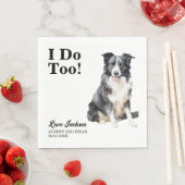 Ik doe ook aan Border Collie Pet Wedding Servet (Insitu)
