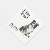 Ik doe ook aan Border Collie Pet Wedding Servet (Hoek)