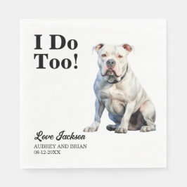 Ik doe ook aan de Amerikaanse Bulldog bruiloft rec Servet