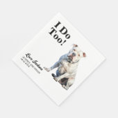 Ik doe ook aan de Amerikaanse Bulldog bruiloft rec Servet (Hoek)