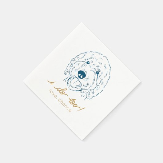 Ik doe ook aan doedel bruiloft servetten (Hoek)