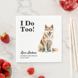 Ik Doe Ook Akita Inu Trouwreceptie Servet