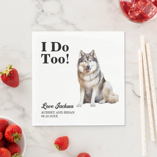 Ik Doe Ook Alaskan Malamute Servetten met Honden F (Insitu)
