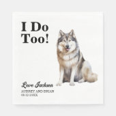 Ik Doe Ook Alaskan Malamute Servetten met Honden F (Voorkant)