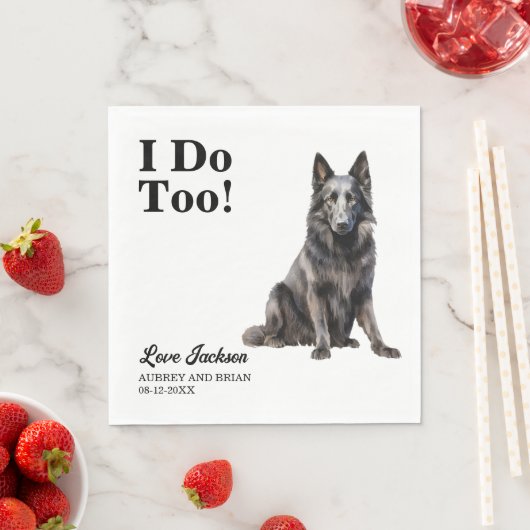 Ik doe ook Belgische herdershond bruiloft Servet (Insitu)