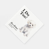 Ik doe ook Bichon Frise Pet Wedding Servet (Hoek)