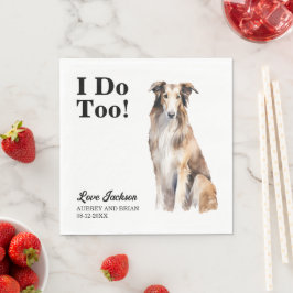Ik Doe Ook Borzoi Honden Huwelijks Servetten met F