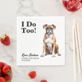 Ik Doe Ook Boxer Hond Trouw Servetten met Foto