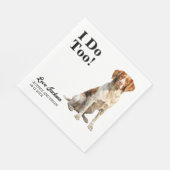 Ik doe ook Brittany Spaniel Pet Wedding Servet (Hoek)