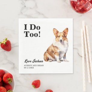 Ik doe ook Cardigan Welsh Corgi Trouw Servetten