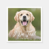 Ik Doe Ook Eenvoudig Moderne Aangepaste Foto Hond  Servet (Voorkant)