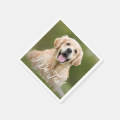 Ik Doe Ook Eenvoudig Moderne Aangepaste Foto Hond  Servet (Hoek)