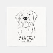 Ik doe ook gepersonaliseerde Schattigee Labrador h Servet (Voorkant)