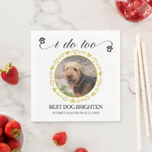 Ik Doe Ook Gouden Hart Krans Servetten met Honden