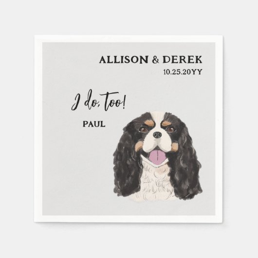 Ik doe ook hond aangepaste portretten Spaniels bru Servet (Voorkant)