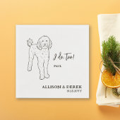 Ik doe ook hond gepersonaliseerde gouden doodle br servet