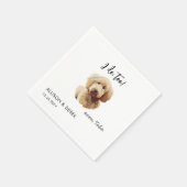 Ik doe ook hond gepersonaliseerde gouden doodle br servet (Hoek)