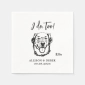 Ik doe ook huisdieren aangepaste hand tekening bru servet (Voorkant)