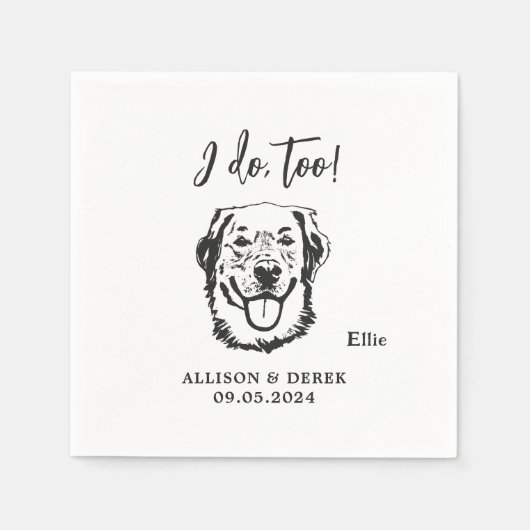 Ik doe ook huisdieren aangepaste hand tekening bru servet (Voorkant)