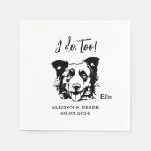 Ik doe ook huisdieren aangepaste hand tekening bru servet (Voorkant)