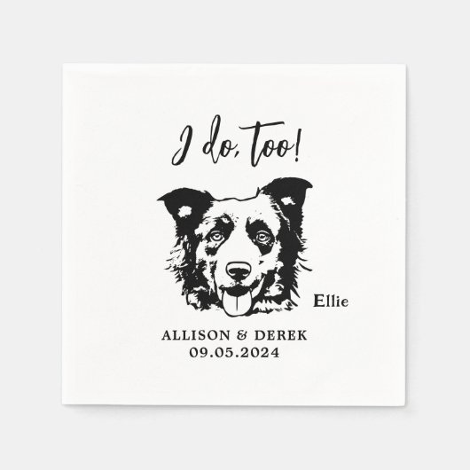 Ik doe ook huisdieren aangepaste hand tekening bru servet (Voorkant)