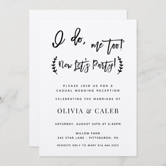 Ik doe ook mee Ontvangst Uitnodiging (Voorkant / Achterkant)