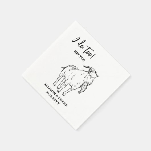 Ik doe ook op maat geitentekening Huisdier naam Br Servet (Hoek)