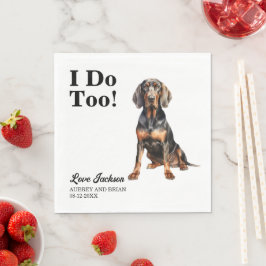 Ik Doe Ook Zwarte En Bruine Coonhound Huwelijksfee Servet
