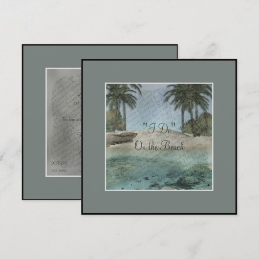 "Ik doe" op de uitnodiging voor een bruiloft op de (Voorkant / Achterkant)