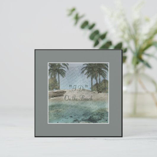 "Ik doe" op de uitnodiging voor een bruiloft op de (Staand voorkant)