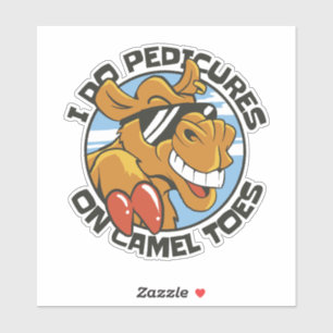 IK DOE PEDICURES OP KAMELTENEN STICKER