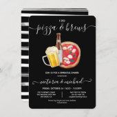 Ik doe Pizza & Brews Rehearsal Dinner Invitation Kaart (Voorkant / Achterkant)
