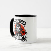 Ik doe 's ochtends geen Grumpy Vampire Graphic Mok (Voorkant links)