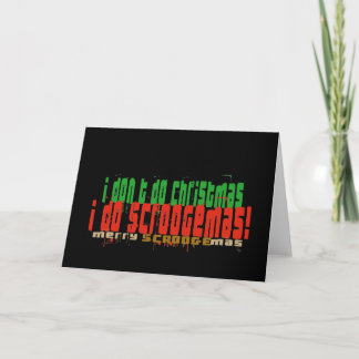 Ik doe Scroogemas, Rood en Groen Feestdagen Kaart