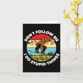 Ik doe stomme dingen die me niet volgen. kaart (Gele Bloem)