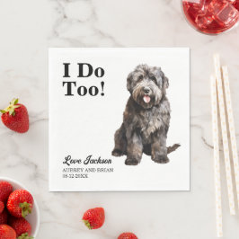 Ik Doe Te Bouvier des Flandres Hond Huwelijk Servet
