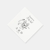 Ik doe te Franse Bulldog repetitie bruiloft monogr Servet (Hoek)