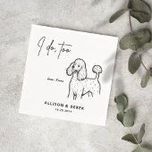 Ik doe te gepersonaliseerde hond poedel huisdier n servet