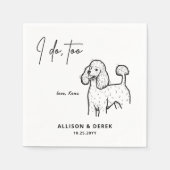 Ik doe te gepersonaliseerde hond poedel huisdier n servet (Voorkant)