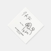 Ik doe te gepersonaliseerde hond poedel huisdier n servet (Hoek)