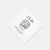 Ik doe te gepersonaliseerde naam hond bruiloft servet (Hoek)