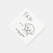 Ik doe te gepersonaliseerde Schattigee hondenpoede Servet (Hoek)