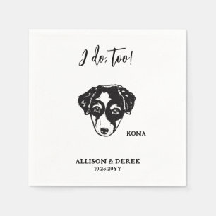 Ik doe te gepersonaliseerde tekening hond huisdier servet