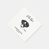 Ik doe te gepersonaliseerde tekening hond huisdier servet (Hoek)