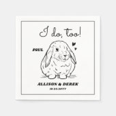 Ik doe te minimalistisch simpel paardenkonijnenhuw servet (Voorkant)