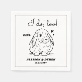 Ik doe te minimalistisch simpel paardenkonijnenhuw servet