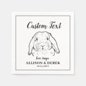 Ik doe te minimalistisch simpel paardenkonijnenhuw servet (Voorkant)