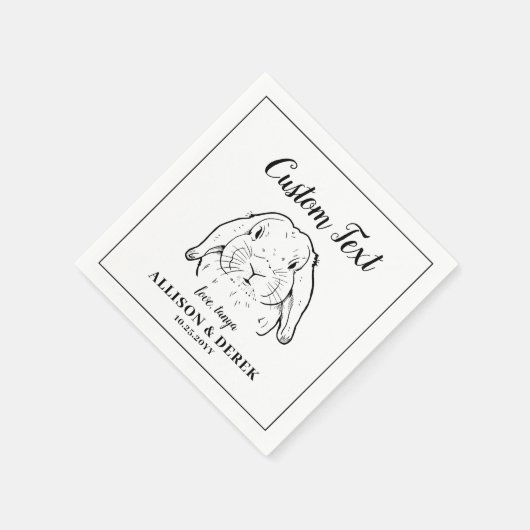 Ik doe te minimalistisch simpel paardenkonijnenhuw servet (Hoek)