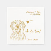 Ik doe te minimalistische grappige hond eenvoudige servet (Voorkant)