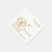 Ik doe te minimalistische grappige hond eenvoudige servet (Hoek)